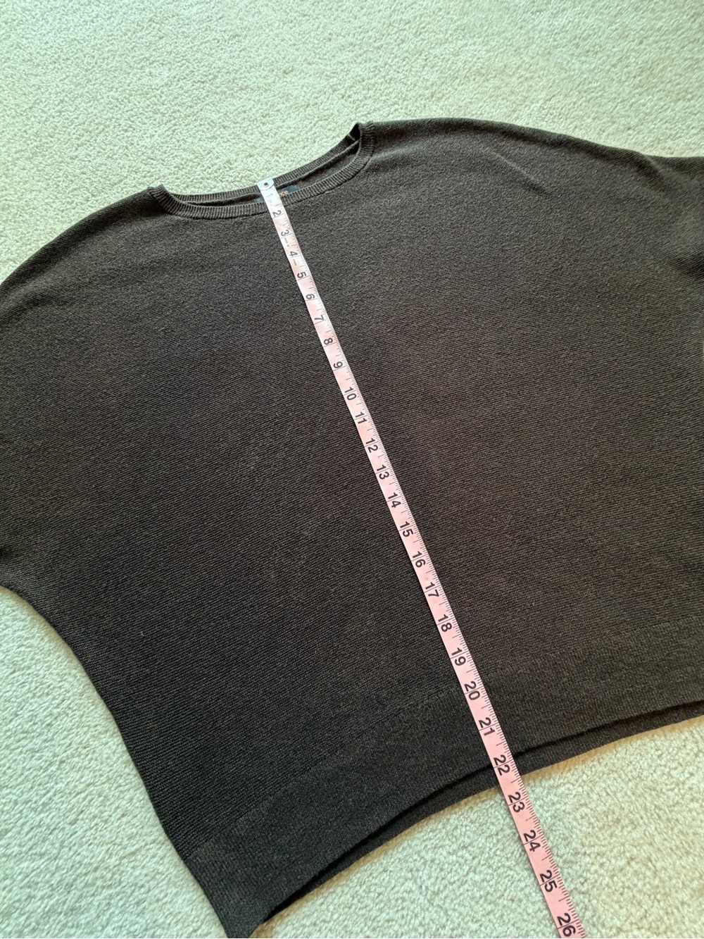 Quince Womens L Lightweight Cotton Cashmere Link-Stitch Dolman Sweater Brown - Picture 6 of 7